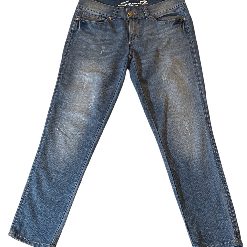 Seven7 Skinny Easy Fit Jeans Size 6 Medium Wash Stretch Denim - Picture 2 of 10